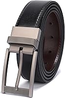 Beltox Reversible Genuine Leather Belt for Men - 1.25" Black/Brown Double-Sided Dress Belt with Alloy Buckle