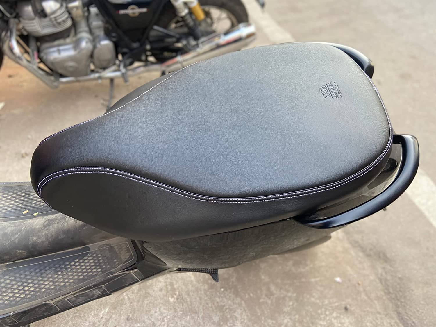 Sahara Seats Compatible with Ola Electric S1 Pro Leather Finish Cushion Seat Cover Black - Image 4 thumbnail