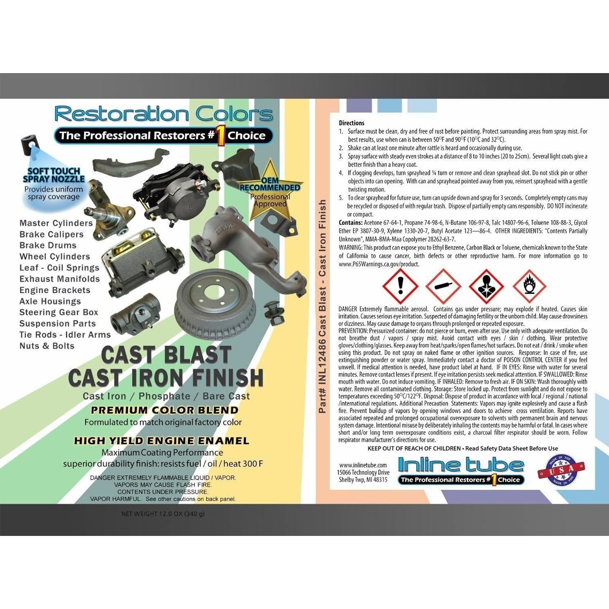 SEM 19423 Factory Pack-GM WA8555 BLACK-12 oz. Aerosol Pack of (4) Automotive Exterior Base