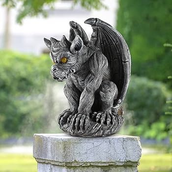 Amazon.com: MIBUNG Large Winged Gargoyle Statue with Solar