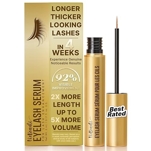 VieBeauti Lash Serum for Eyelash Growth: Eyelash Growth Serum with Advanced Formula to Boost Longer Fuller and Thicker Looking Lashes - Vegan & Cruelty-Free for Sensitive Eyes 5-Month Supply - 5 ML - Eyelash Serum