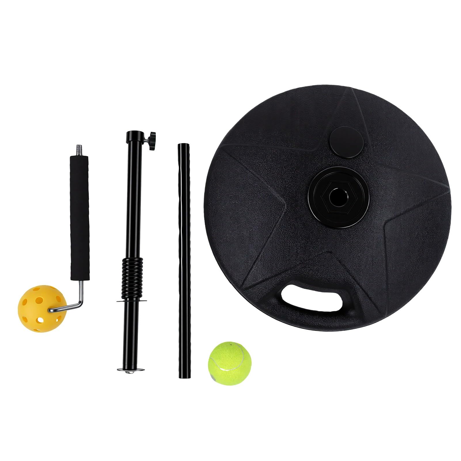 Tennis Topspin Trainer with Adjustable Height | Plastica resistente e acciaio, design di rimbalzo per colpi più profondi, supporto di base stabile per la pratica