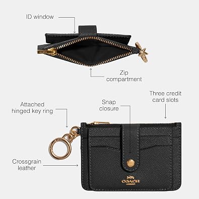 COACH Crossgrain Leather Attachment Card Case