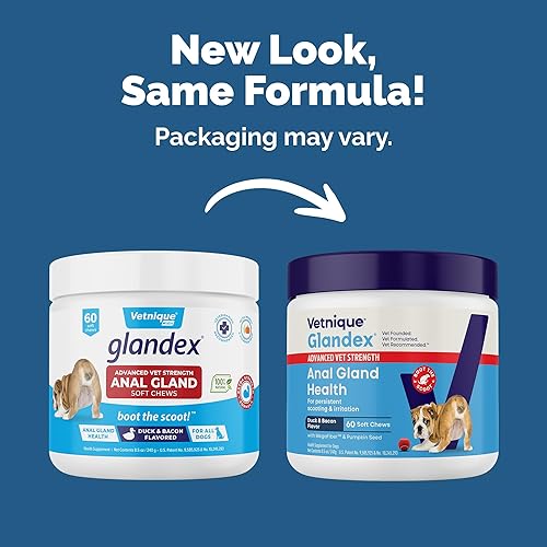 Miniatura 17 de Glandex - Premios masticables suaves con calabaza para tratar las glándulas anales de perros, 120 masticables con enzimas digestivas, suplemento