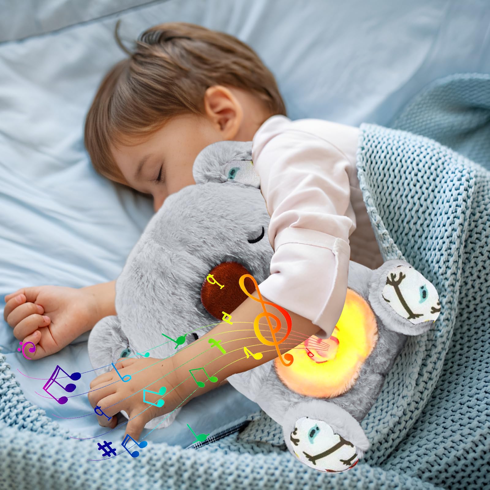 Peluche Che Respira Pinguino Con Respiro Ritmico, Musica E Luci - Giocattolo Antiansia Per Bambini E Adulti, Compagno Del Sonno Con 3 Modalità Regolabili