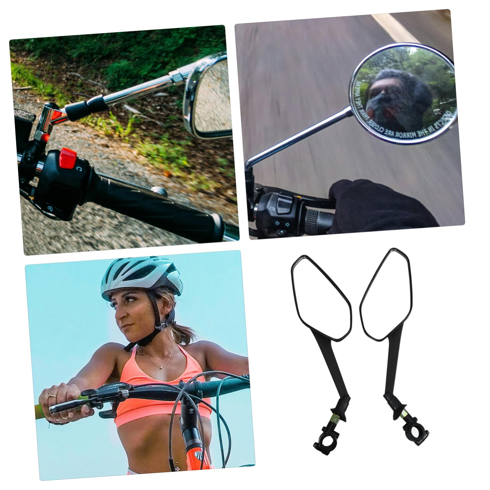 TOYANDONA 1 Set Specchietto Retrovisore per Regolabile Set Convesso Hd per Manubrio Accessorio e Facile Installare per Mountain Bike e Tricicli