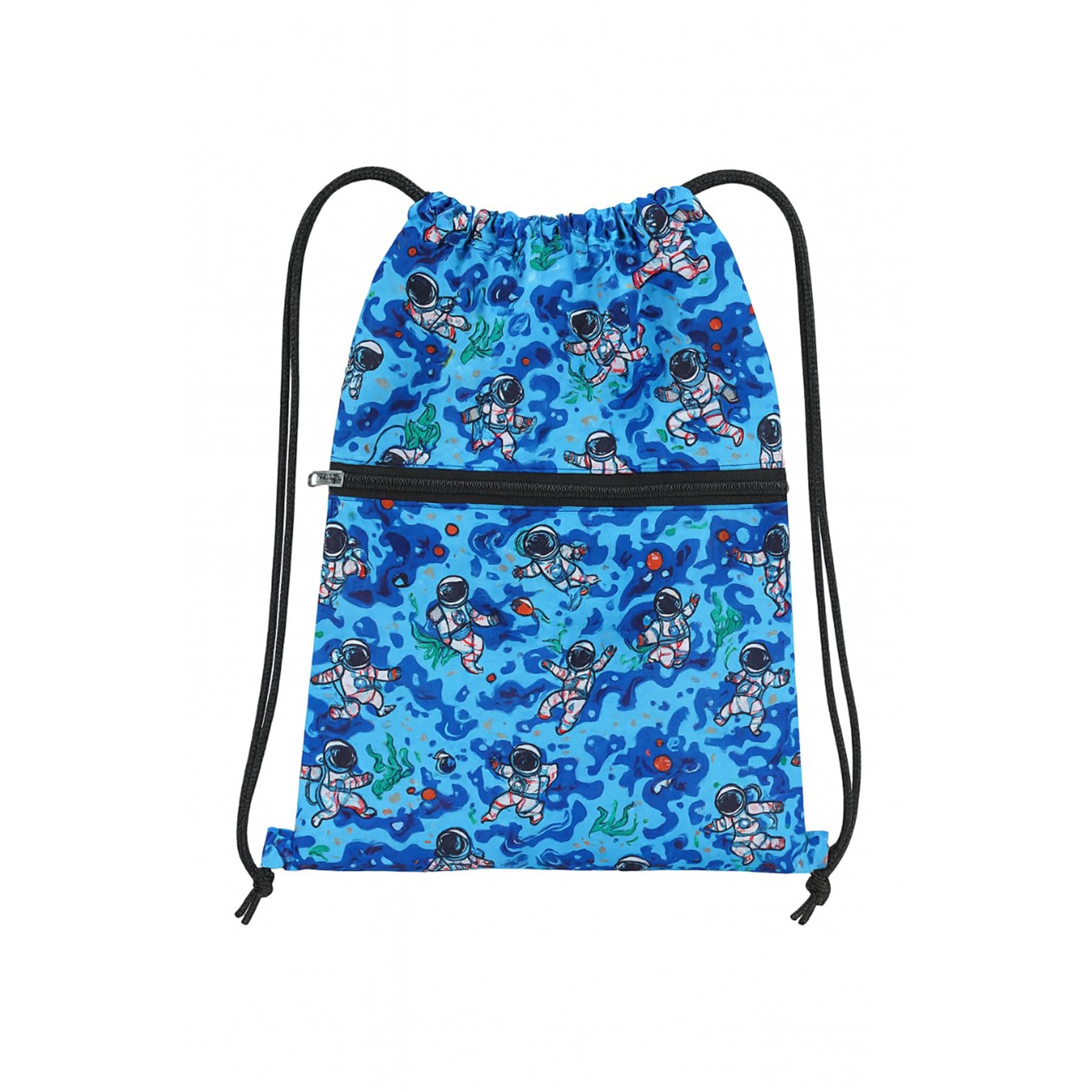 Foldable Drawstring Bag | Print School Backpack with Zipper Pocket | Durable & Lightweight Sack | Waterproof Travel & Sports Bag | Travel, Gym & Sports Bag-image-27