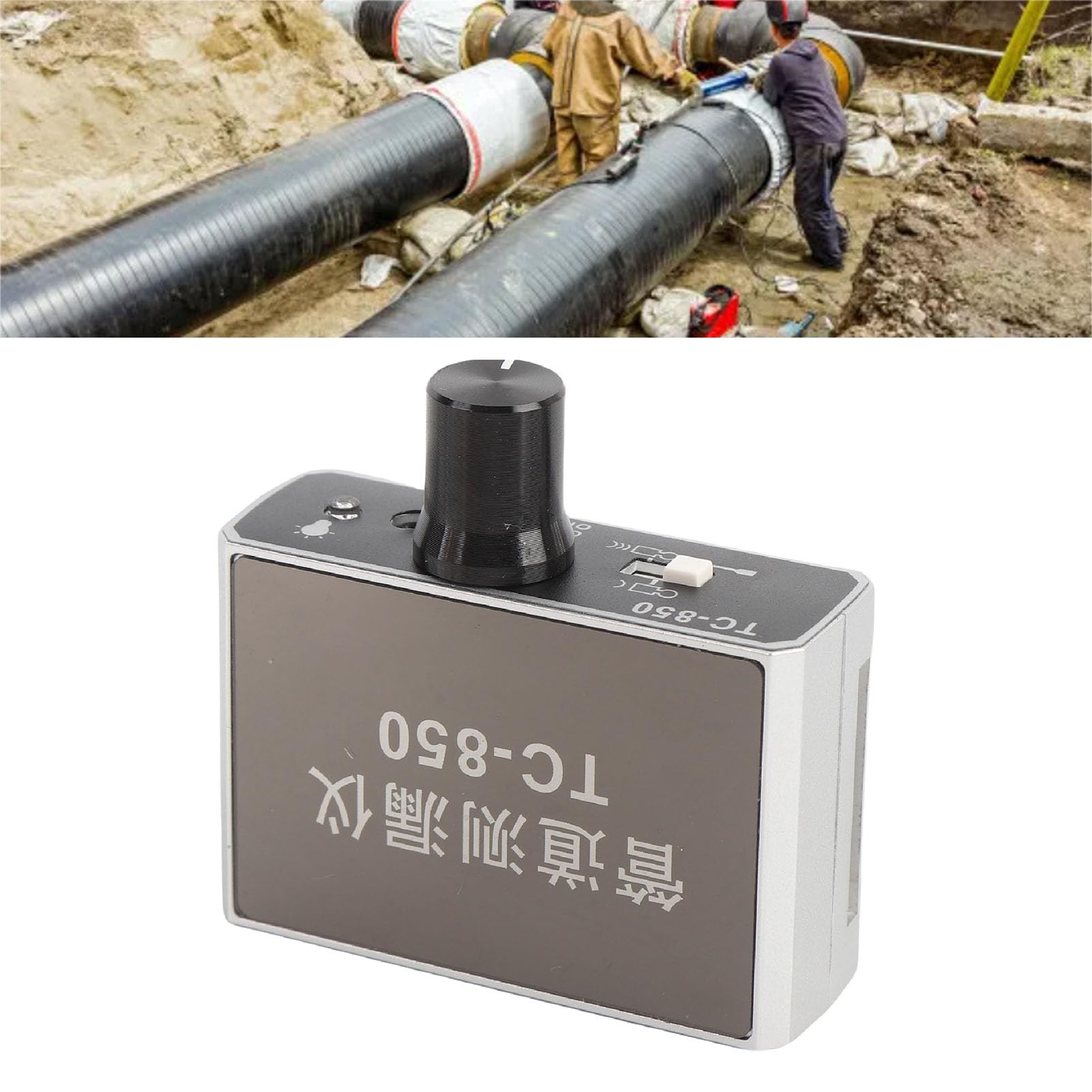 Rivelatore di Perdite D'acqua a Doppia Sonda, Rilevatore di Perdite D'acqua Sotterranee con Cuffia Amplificatore Sonoro per Perdites Tubature per L'impianto Idraulico Cantiere
