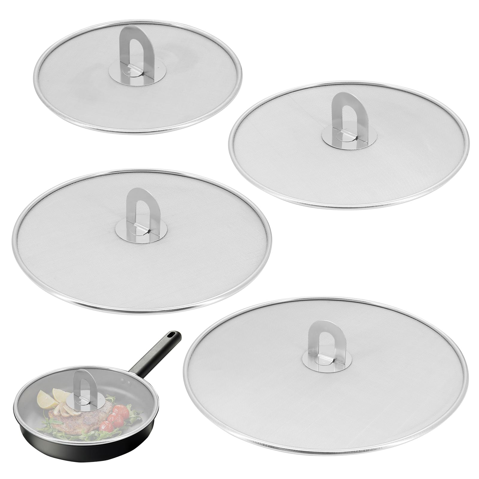 Beowanzk Stainless Steel Frying Pan Splatter Guard