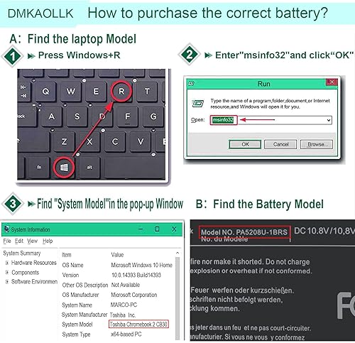 Miniatura 7 de PA5208U-1BRS Batería para Toshiba Chromebook 2 CB30 CB35 CB35-B3330 CB35-B3340 CB35-C3300 CB35-C3350 Satélite P55W P55W-C5200X P55W-C5314