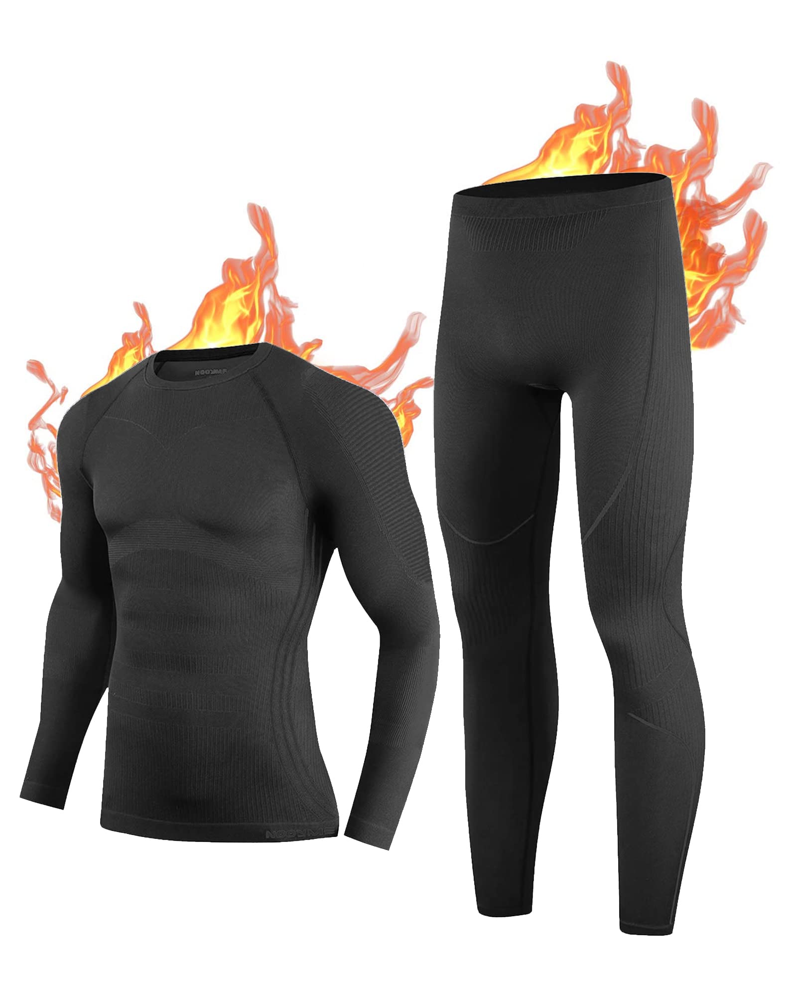 NOOYME Intimo Termico Uomo Biancheria Intima Termica Uomo Traspirante Asciugatura Rapida per Sci Ciclismo Corsa Allenamento