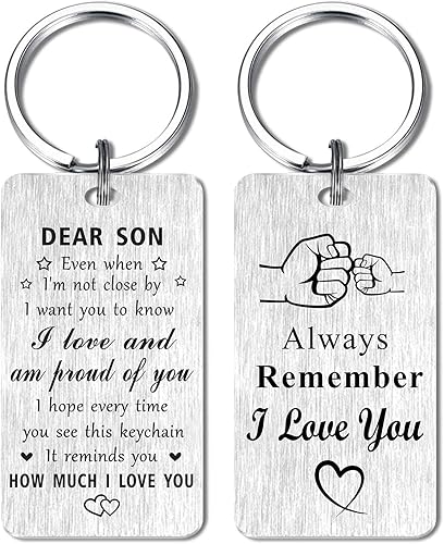 My Son Keychain Gifts, Proud of Son - 18th Birthday Gifts For Son