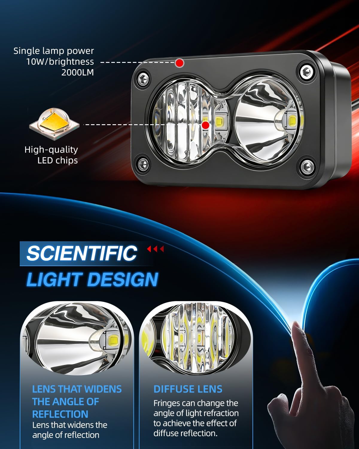 BraveWAY Motorcycle Headlight Upgrade Kit 3 Inch 3000K Amber Motorcycle Lights with Mount Bracket Spot Flood Combo Beam Dirtbike Headlight Plug and Play for Sur-Ron Segway X260 Talaria Sting MX4 MX5