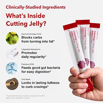 FOODOLOGY Coleology Cutting Jelly, Slimming Jelly Pomegranate, 10 Sticks
