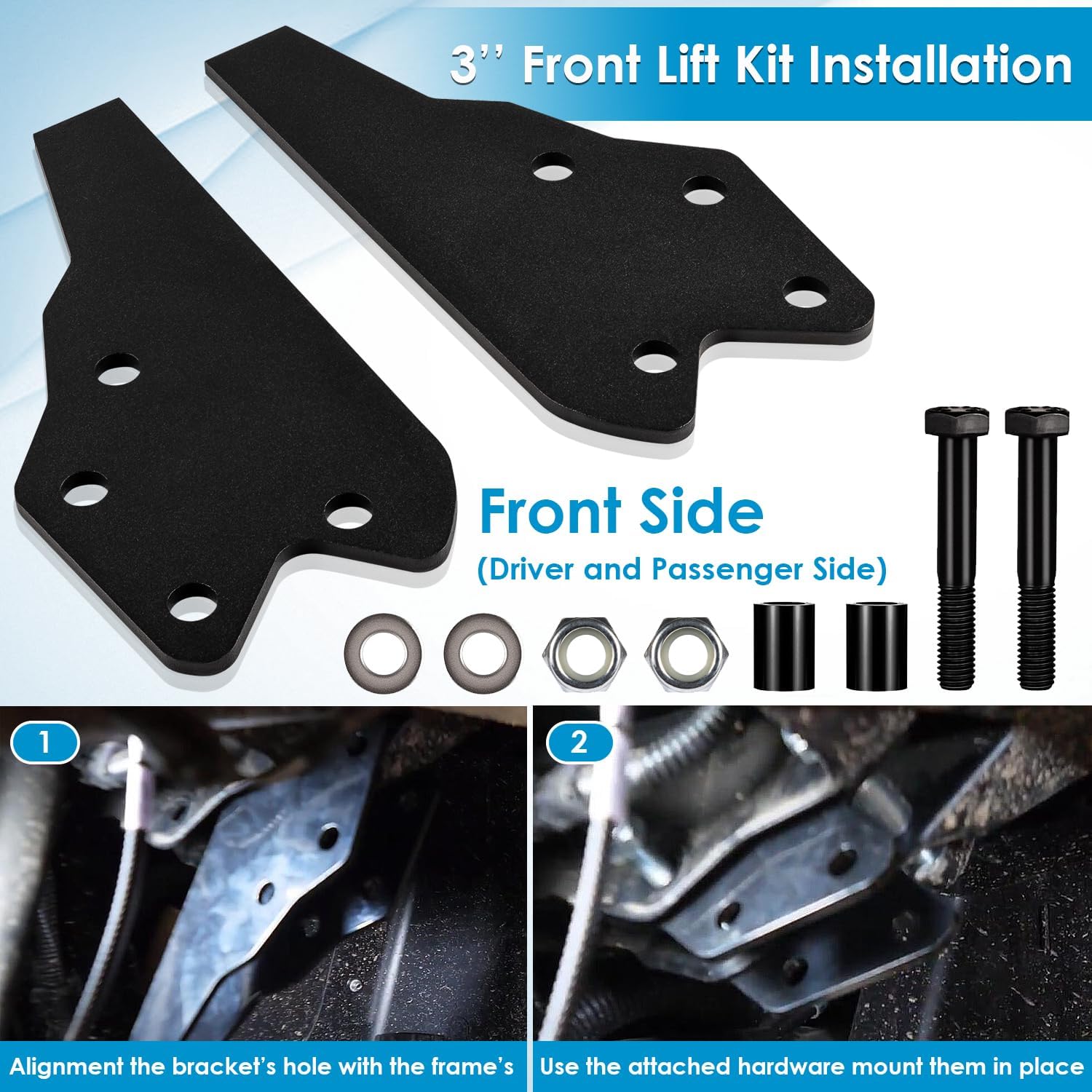 3'' Lift Kit UTV Front & Rear Suspension for Polaris Ranger 570 Fullsize/XP 570/XP 900/ XP 1000/1000 Diesel 2013 2014 2015 2016 2017 2018 2019 2020 2021 2022