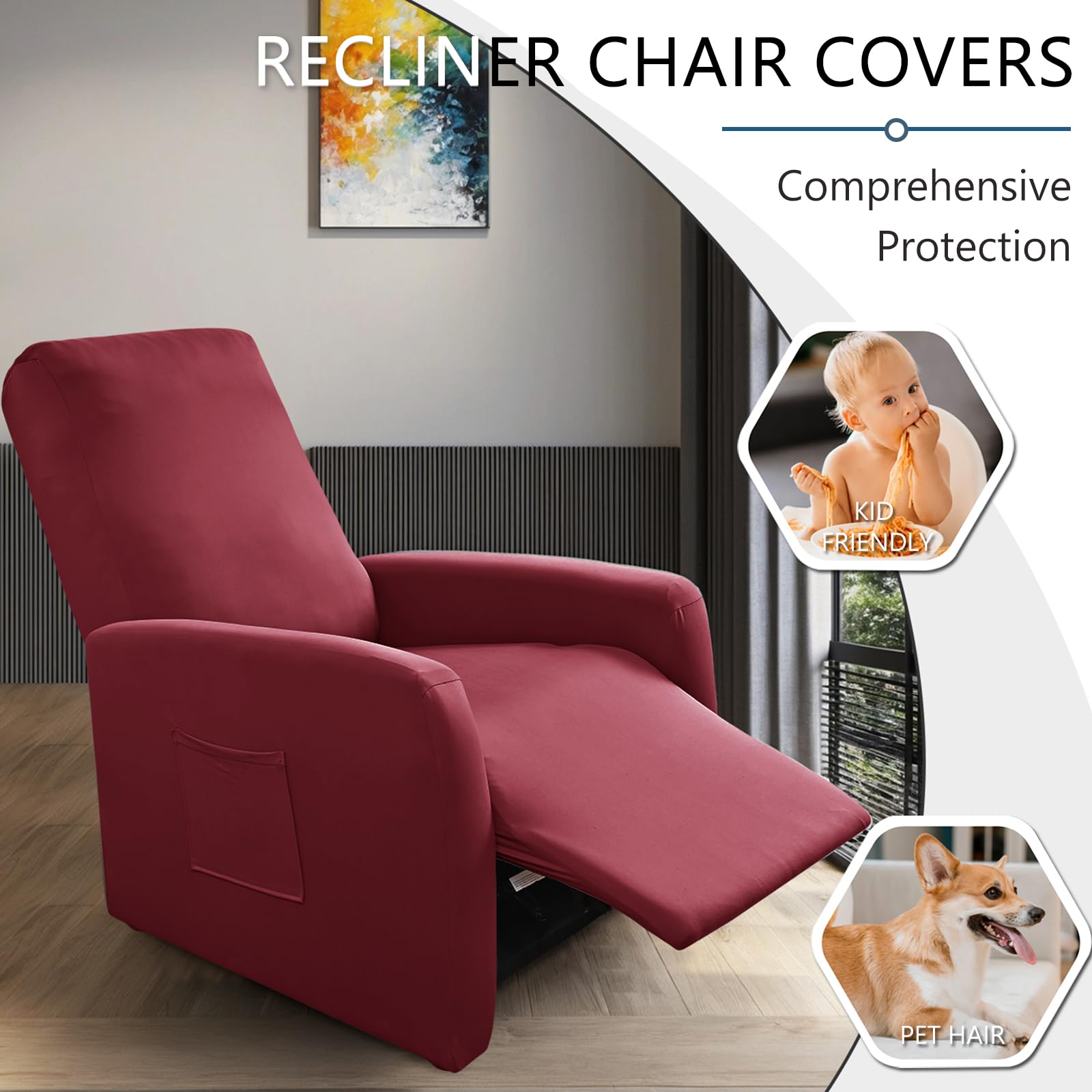 Poltrone Relax Elettriche 4-Pezzi Elettrica Con Tasche Fodera Per