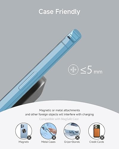 Miniatura 4 de Cargador de teléfono inalámbrico, soporte de carga inalámbrica Qi rápido de 15 W para iPhone 17 Pro Max 16 15 14 13 12 Plus 11 Samsung Galaxy S26