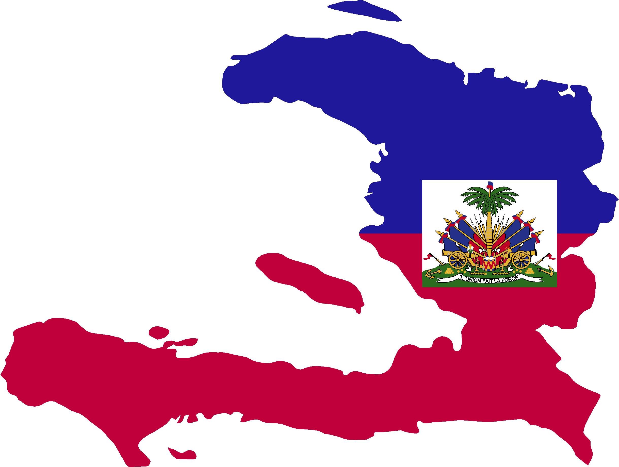 Map with Flag Inside Haiti 4x4.6 Sticker Decal die Cut Vinyl - Made and Shipped in USA