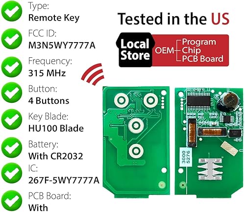 Miniatura 4 de Reemplazo para Cadillac CTS DTS STS Chevrolet Corvette M3N5WY7777A 4 Botones 315MHz de repuesto para Cadillac CTS DTS STS Chevrolet Corvette 2012