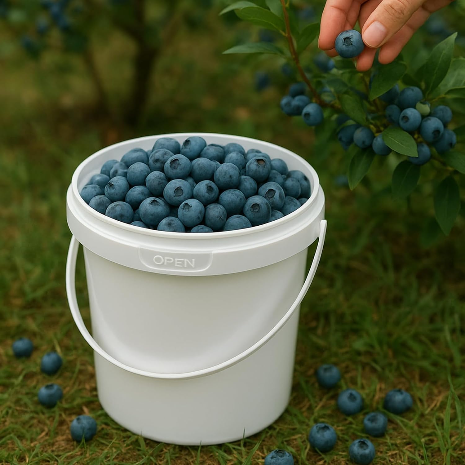 10 Pcs Plastic Bucket with Lid, 1.5 Quart Thickened Storage Bucket, Paint Buckets Pails Paint Cans for Storing Paint, Pigments, Food, Feed, Etc