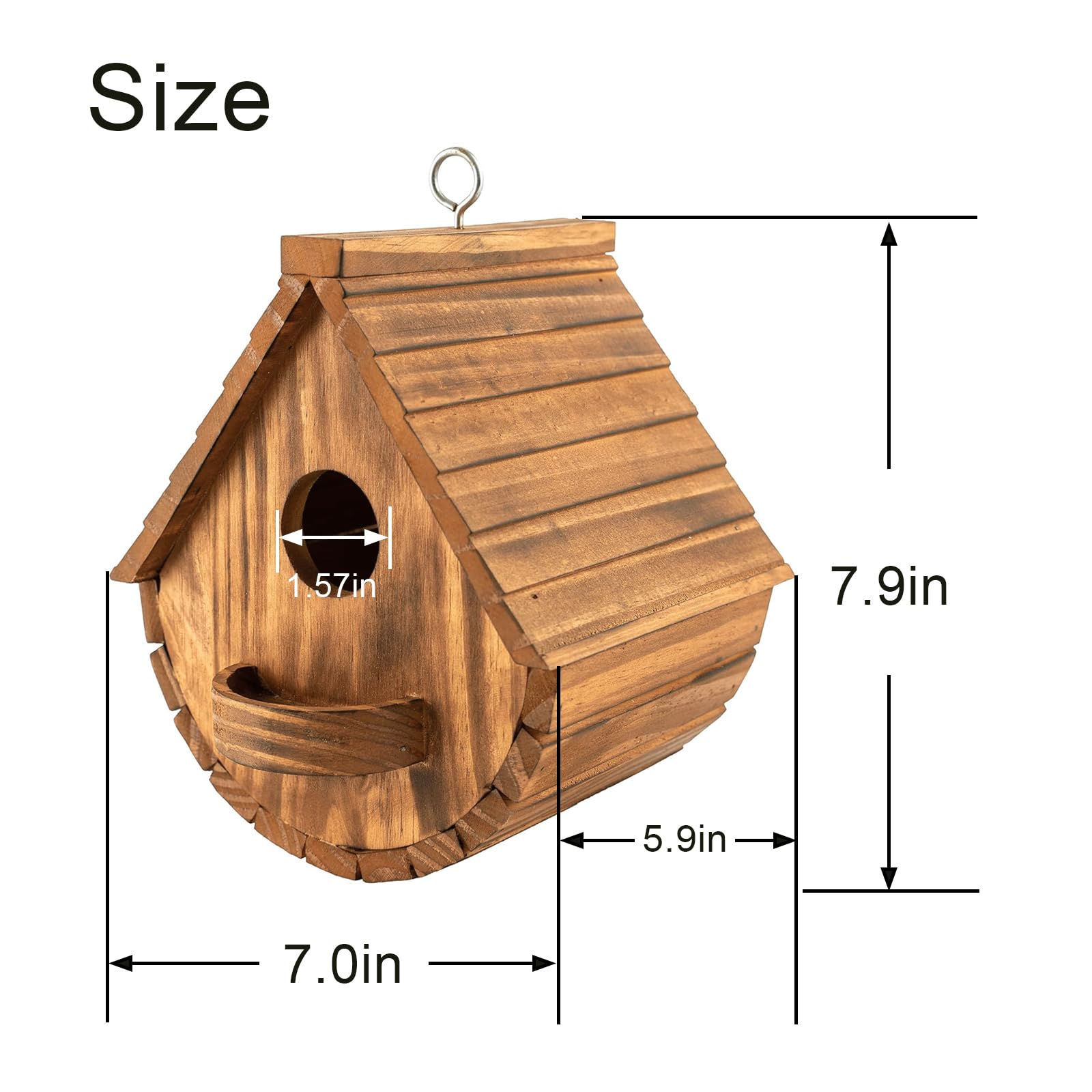 Nistkasten für Wildvögel,Aufhängen Kiefernholz Vogelhaus für Gartenvögel,Wetterfest und Langlebig Nisthaus für draußen,ideales Zuhause für Meisen, Spatzen & andere Wildvögel.