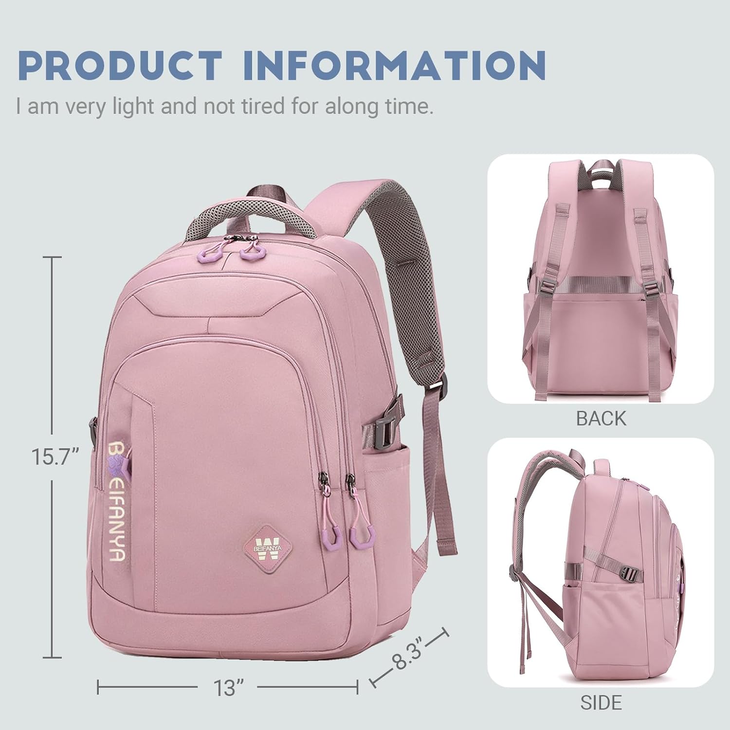 Kids Backpacks for School Teens Girls Cute Backpack for School Bookbag Women Travel Student Large Book Bag Boys, Purple