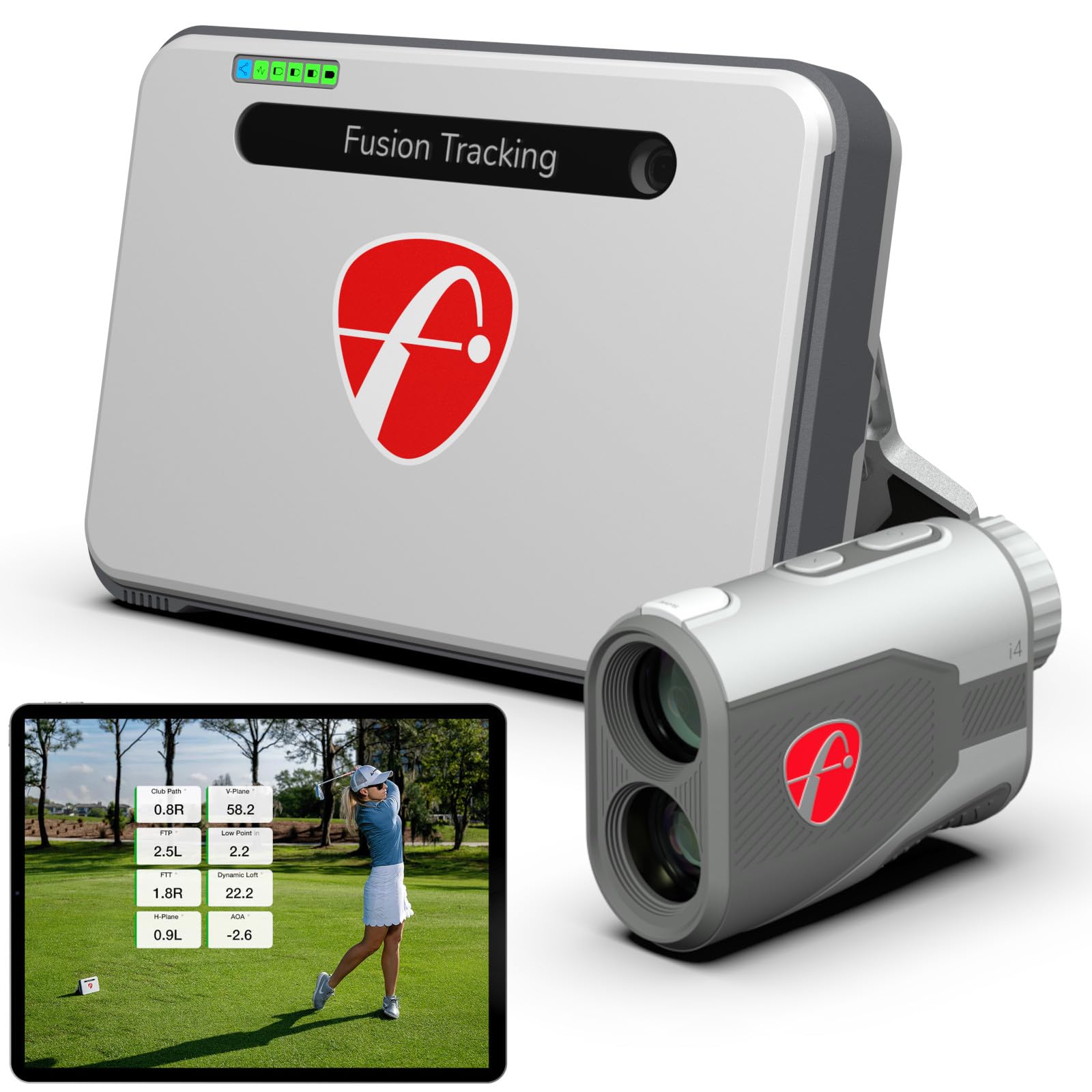 FlightScope Mevo+ GPS Launch Monitor and Golf Simulator | 20+ Swing Data Parameters | Multicam | 12 E6 Courses, 17 Practice Ranges with i4 Golf Rangefinder | 6X Magnification, 1,000 Yard Range