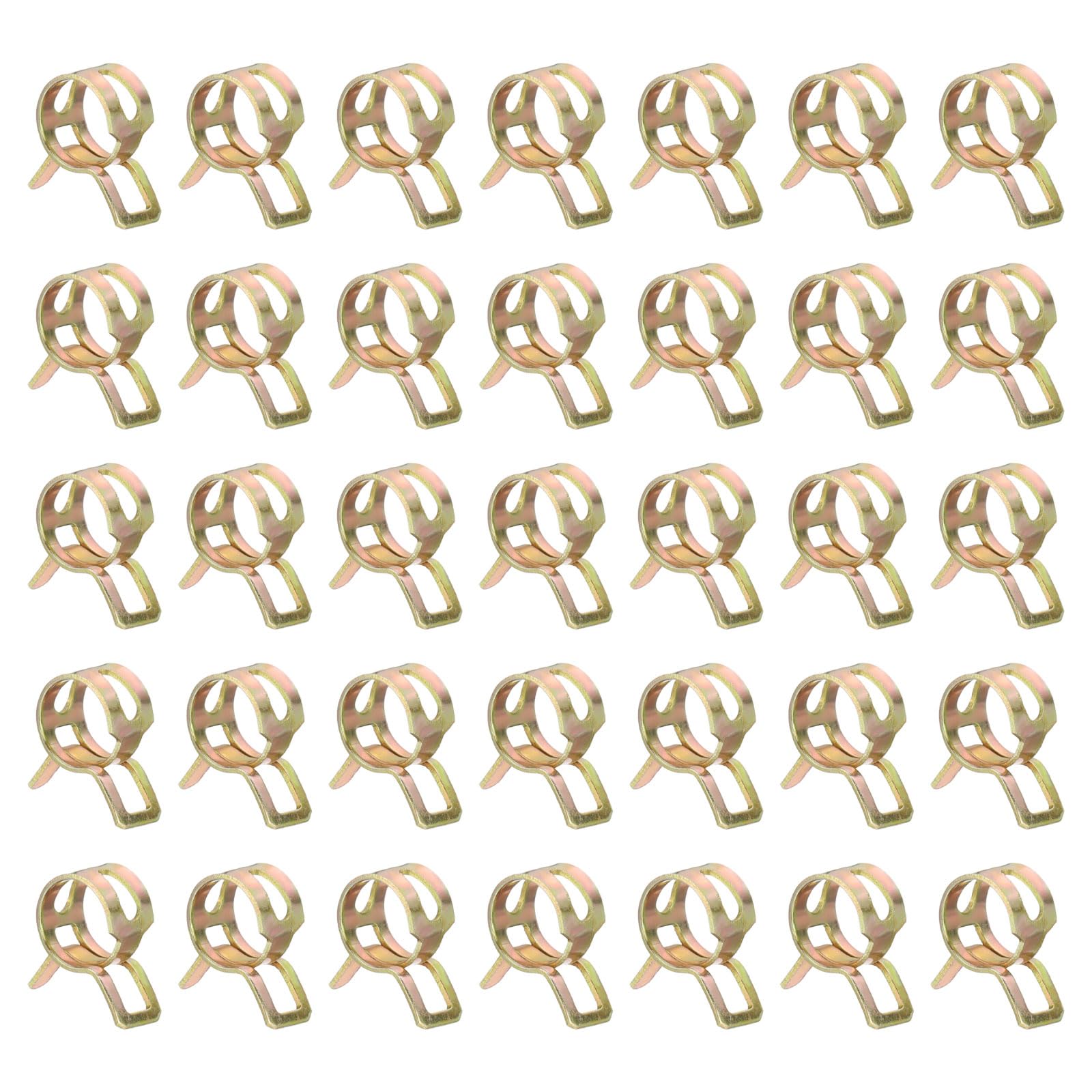 sourcing map 50pcs Spring Band Type Hose Clamps 8mm Fuel Line Hose Spring Clip Silicone Vacuum Hose Pipe Clamp Low Pressure Tube Clip Fastener, Colorful