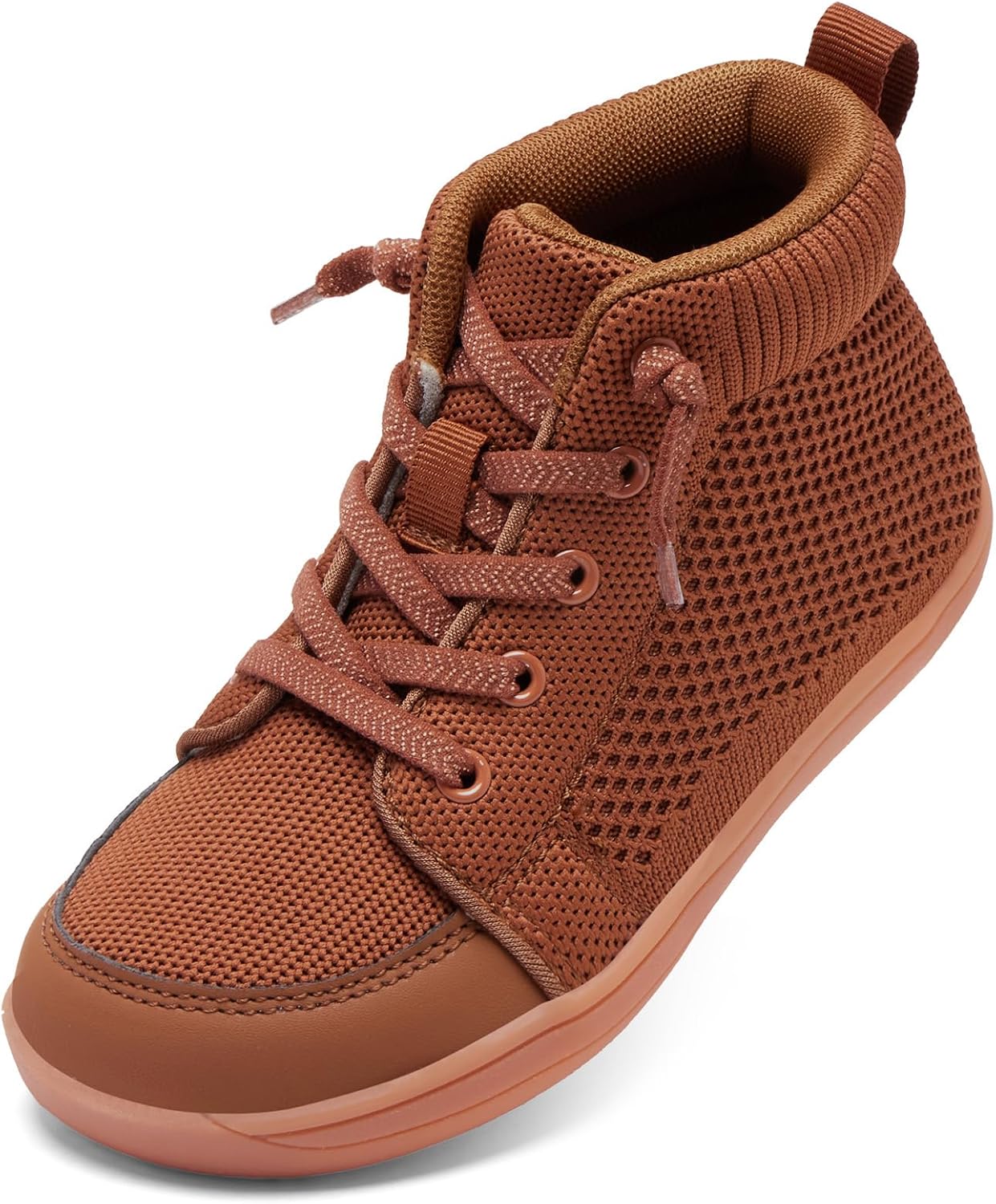 WateLves Toddler Little Kids Wide Barefoot Shoes Girls Boys Lightweight Boots Minimalist High Top Walking Shoes Breathable Comfort-Forward Ankle Support