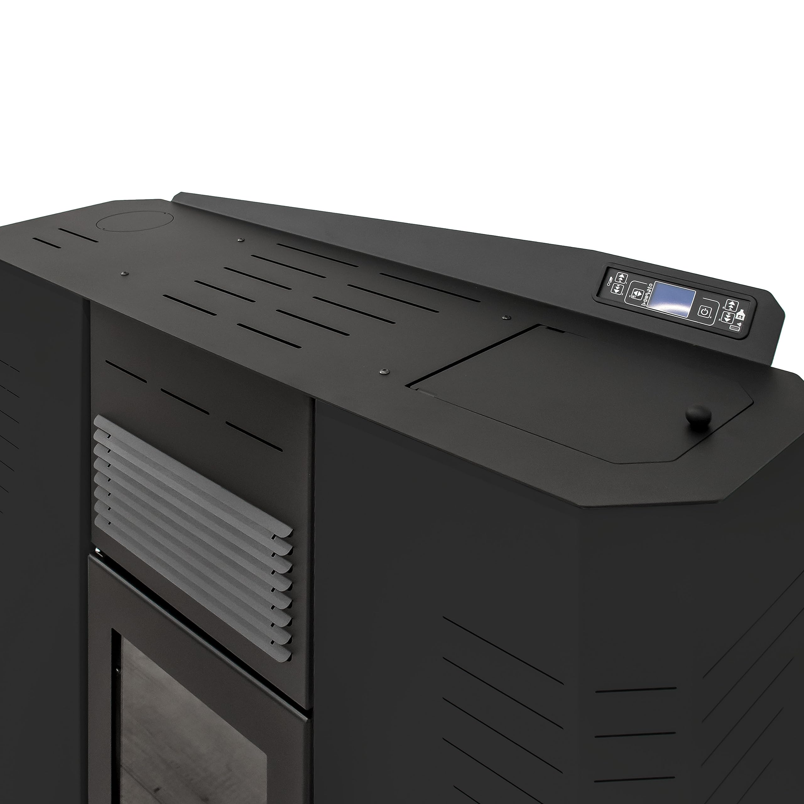 STUFE A PELLET ITALIA Marmolada 14 KW Pelletöfen Effizienz 92% Heizt 130m² Autonomie 19 Std Programmierbar 5 Geschwindigkeiten Schwarz