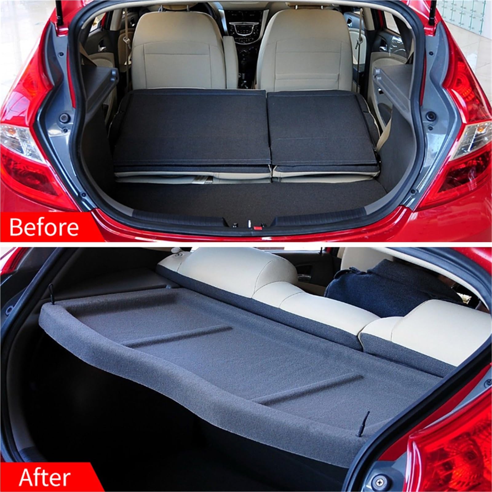 Nicht Versenkbare Kofferraum-Frachtabdeckung Für Hyundai Für Verna 2011 2012 2013 2014 2015 2016 Paketständer-Schild Gepäckraumabdeckung