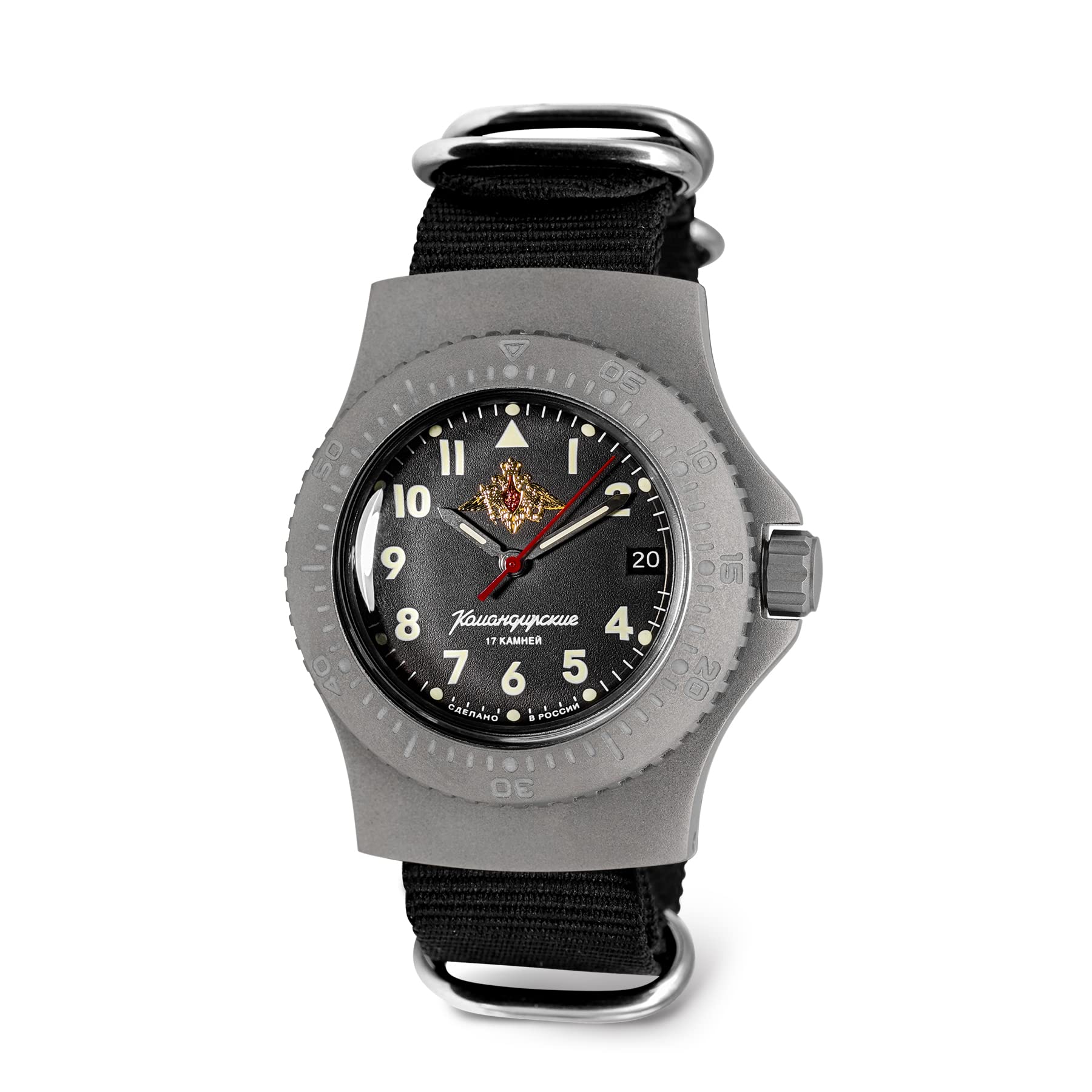 Vostok | Komandirskie 280937 Automatic Diver Wrist Watch | Black Strap