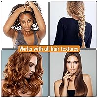 Vista 3 de 20 lazos de pelo boho en 5 estilos, 10 colores - Lindas pulseras para cabello delgado y grueso, elásticos sin daños