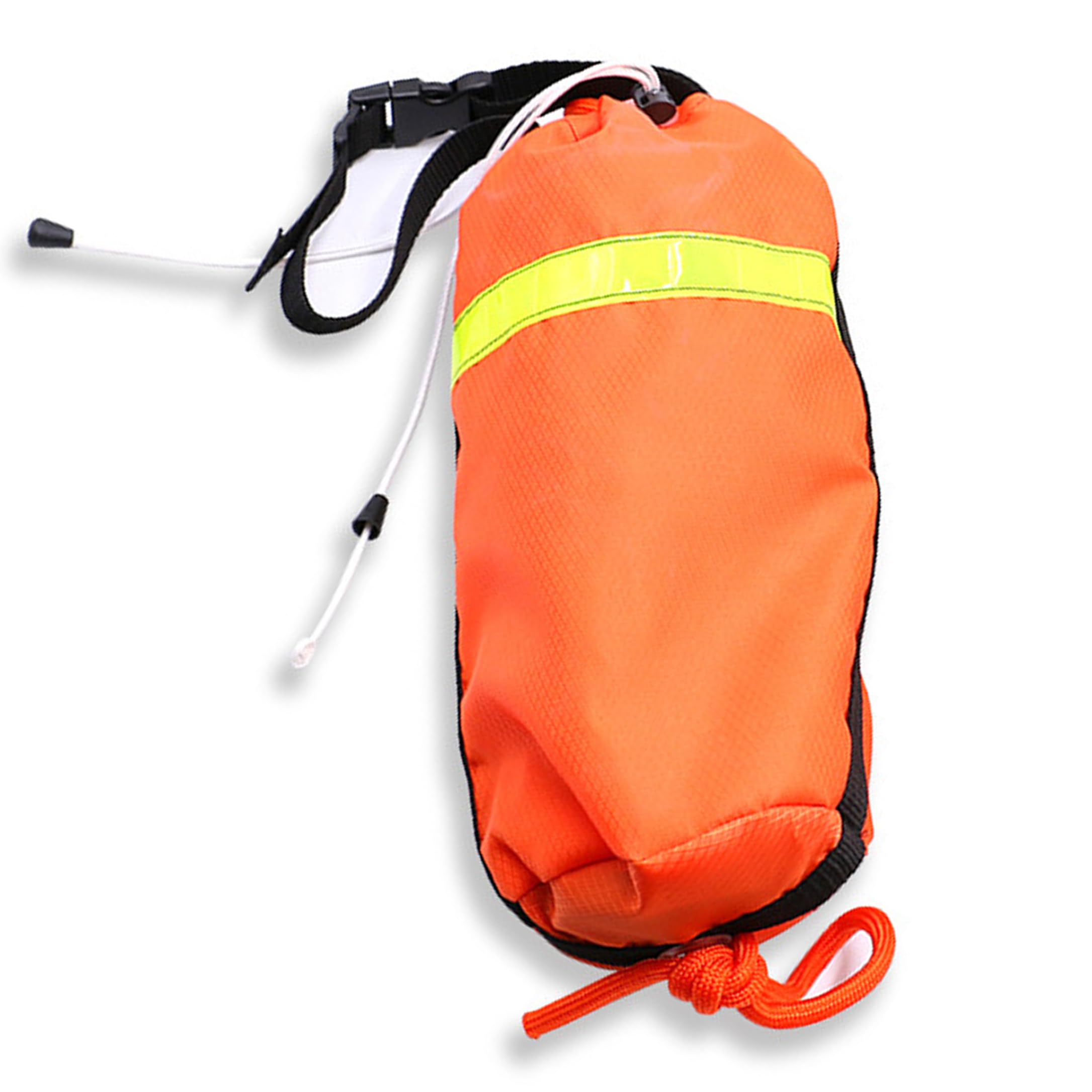 Wurfsack 70 Fuß Wurfbares Schwimmgerät mit reflektierendem Schwimmseil, Sicherheitsausrüstung, ideal für Boot, Kajak, Floß, Pool, Orange