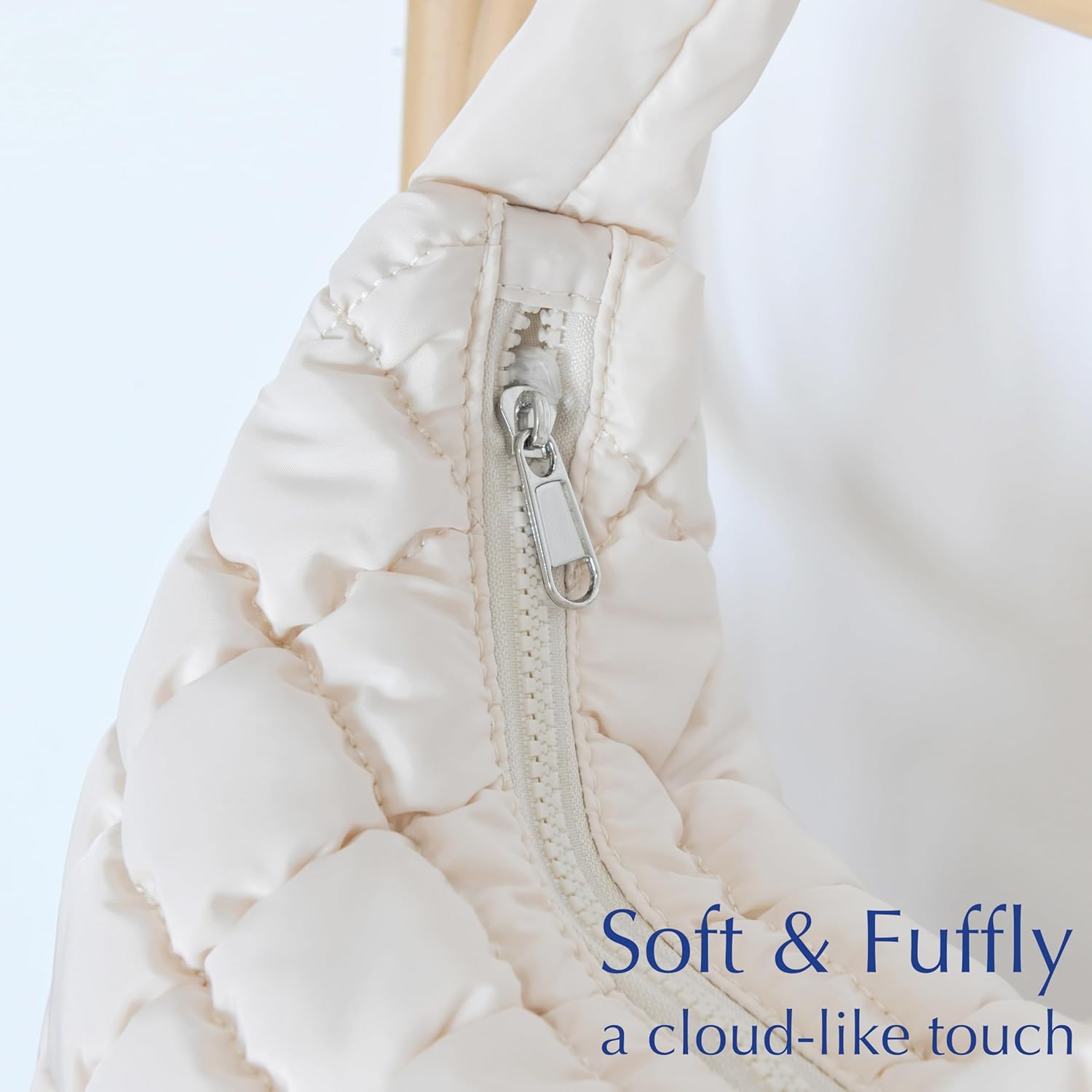 Puffer Quilted Shoulder Bag for Women Hobo Handbag Lightweight Purse - Image 2