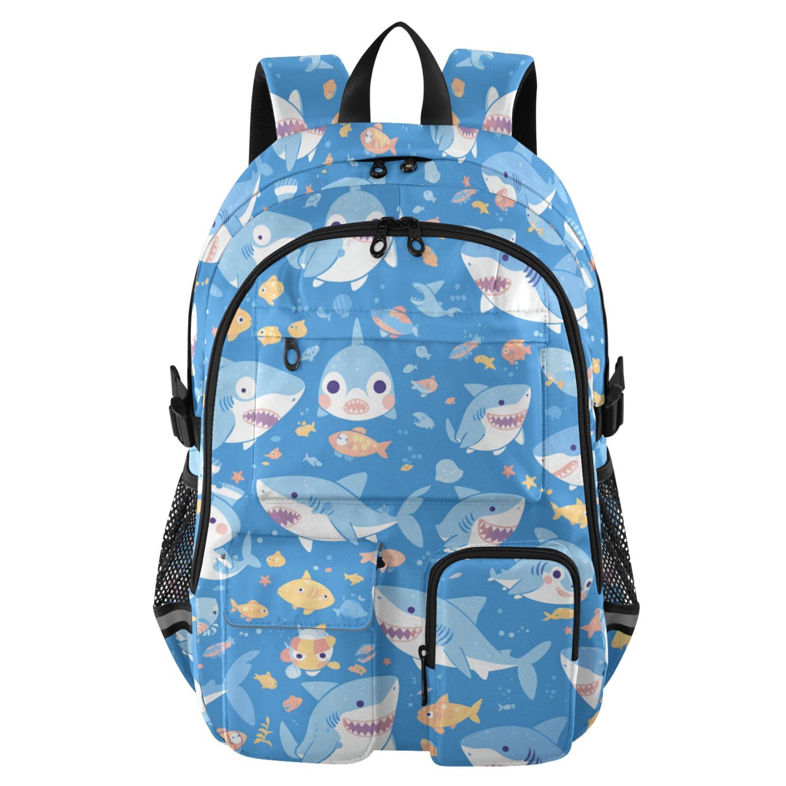 Mochila para laptop ergonómica azul celeste contra dolor de espalda 8
