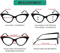 Vista 9 de Eyekepper Paquete de 4 anteojos pequeños para mujer estilo ojo de gato +0.00 4 piezas