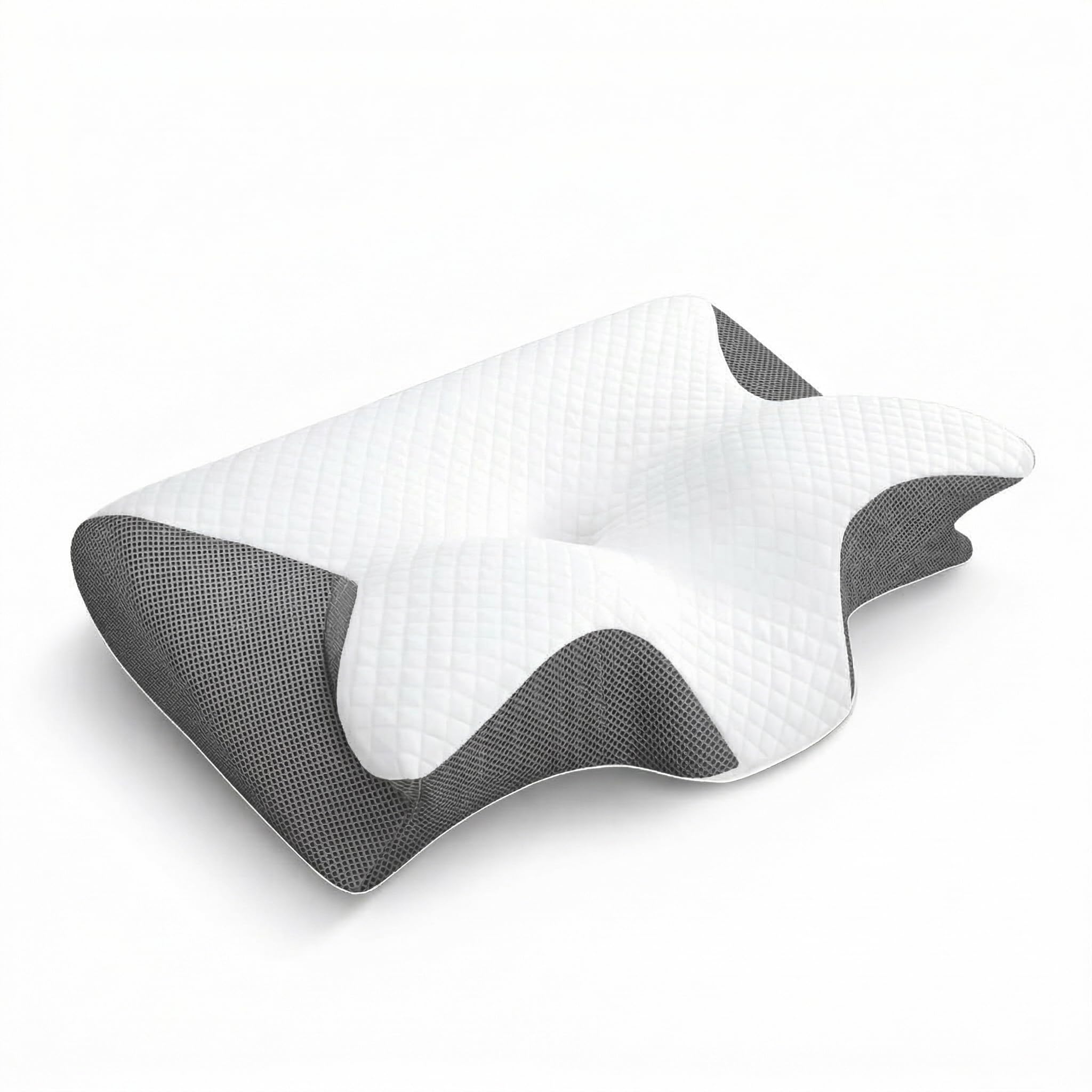 OELA Cervical Pillow for Neck Pain Relief Ergonomic Memory Foam Pillow for Side Back Stomach Sleepers Contour Orthopedic