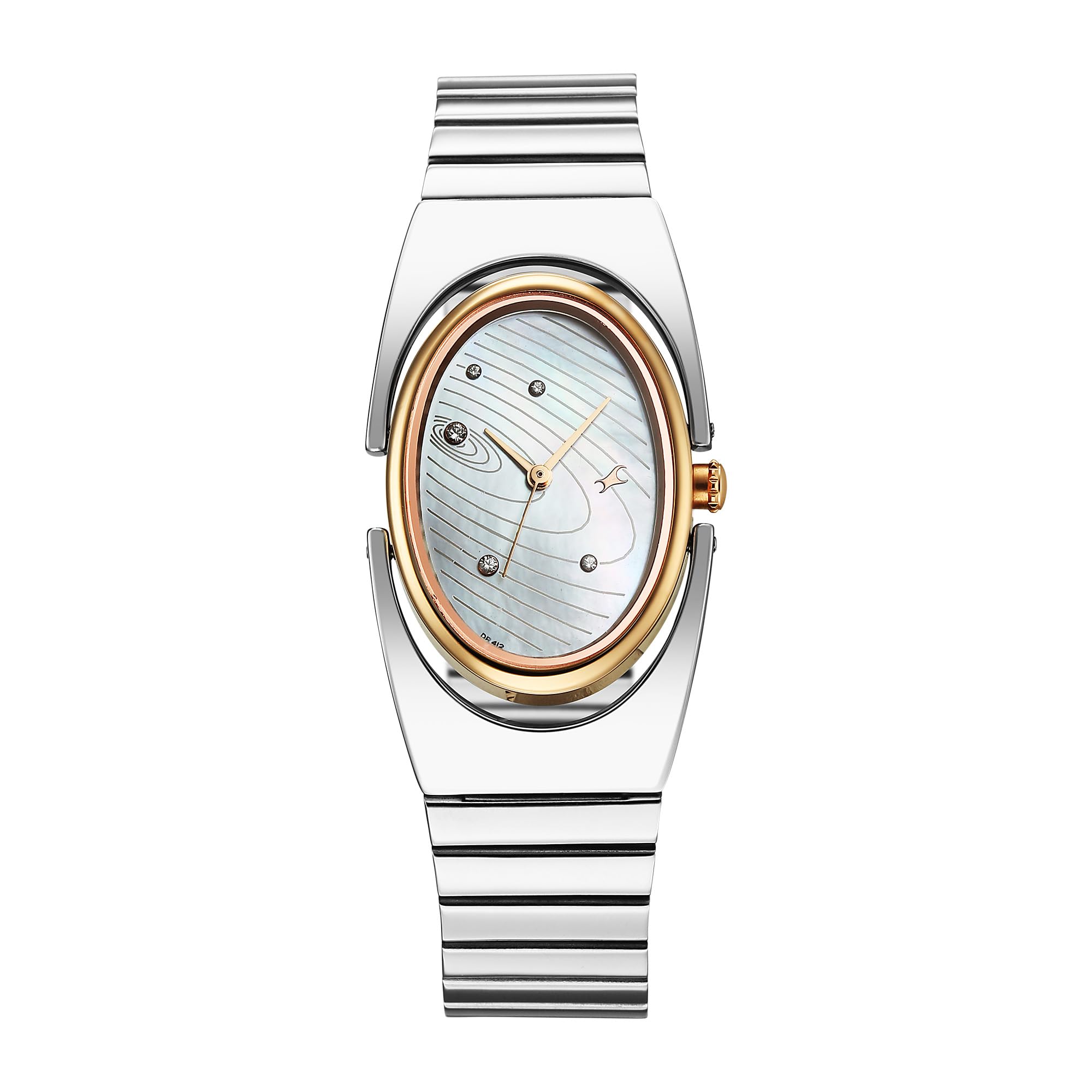 Fastrack UFO Quartz White Shaped Dial Girls Watch | Silver Colour Band | Watches for Girls Analog - 6318KM01-image-33