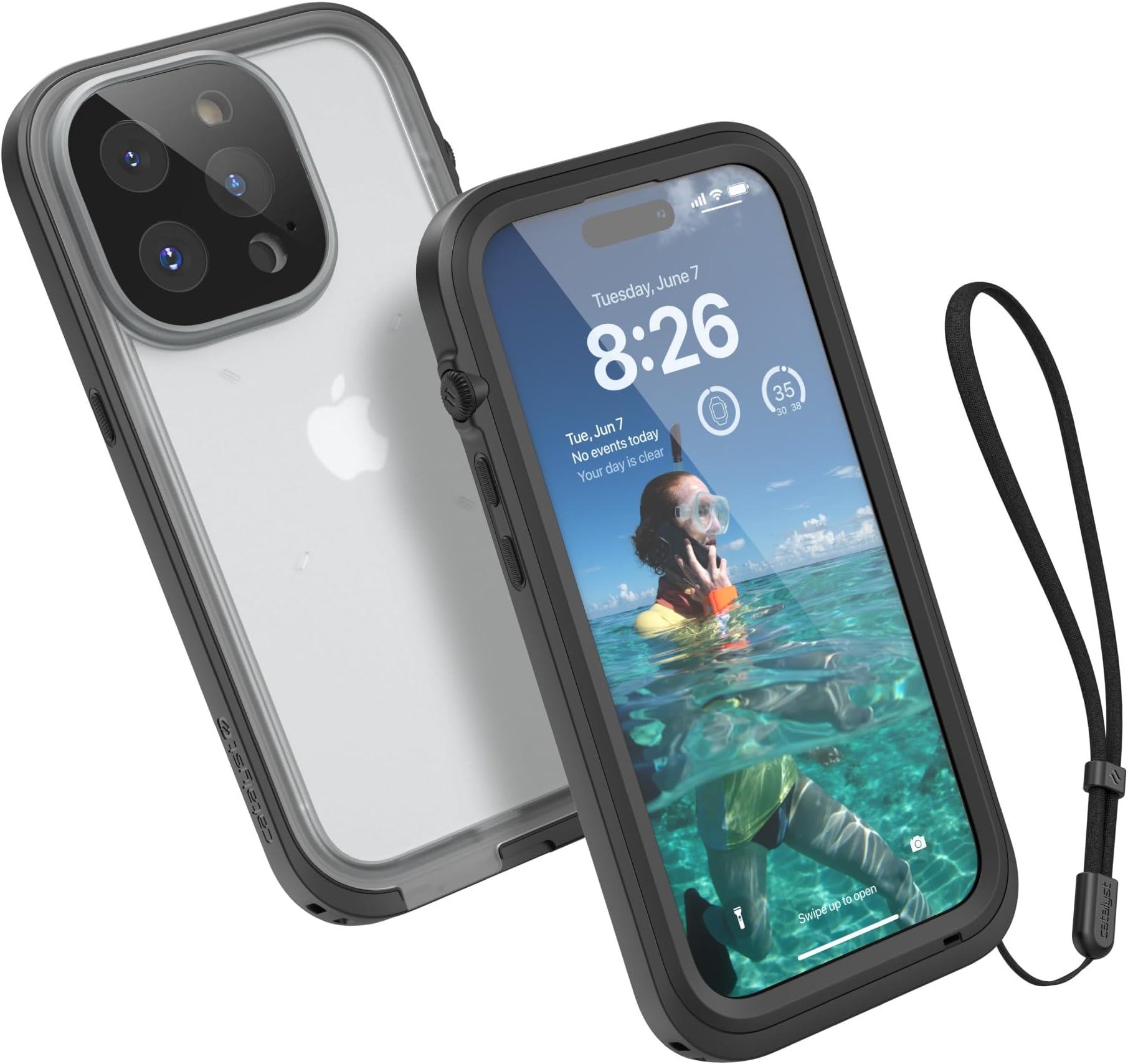 Total Protection Case for iPhone 14 Pro - 5X More Waterproof iPhone Case, Highly Responsive Screen and Face id, Survives up to 65% Higher Drops Black
