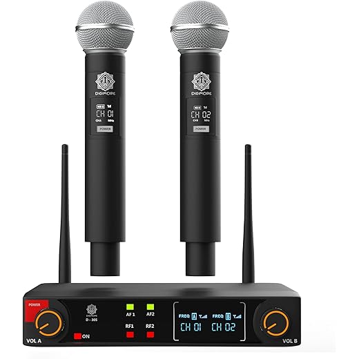 DIGIMORE UHF Dual Wireless Microphone System