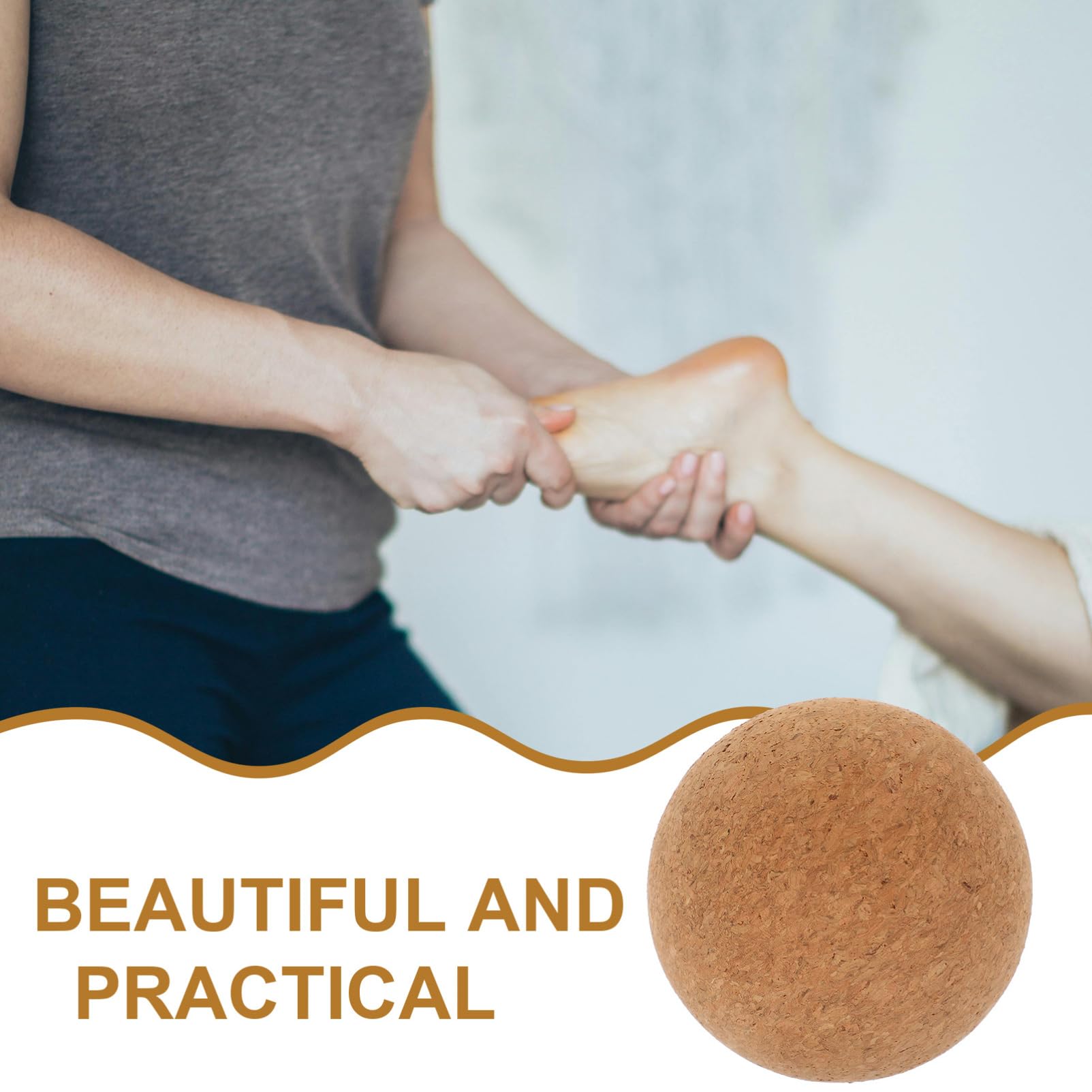 Healvian Balles de Massage en Liège 2 Pièces Ø100mm, Rouleaux de Massage Musculaire, Balle de Yoga Pratique, pour Soulager Tensions Dorsales et Cervicales, Fitness et Bien-domicile