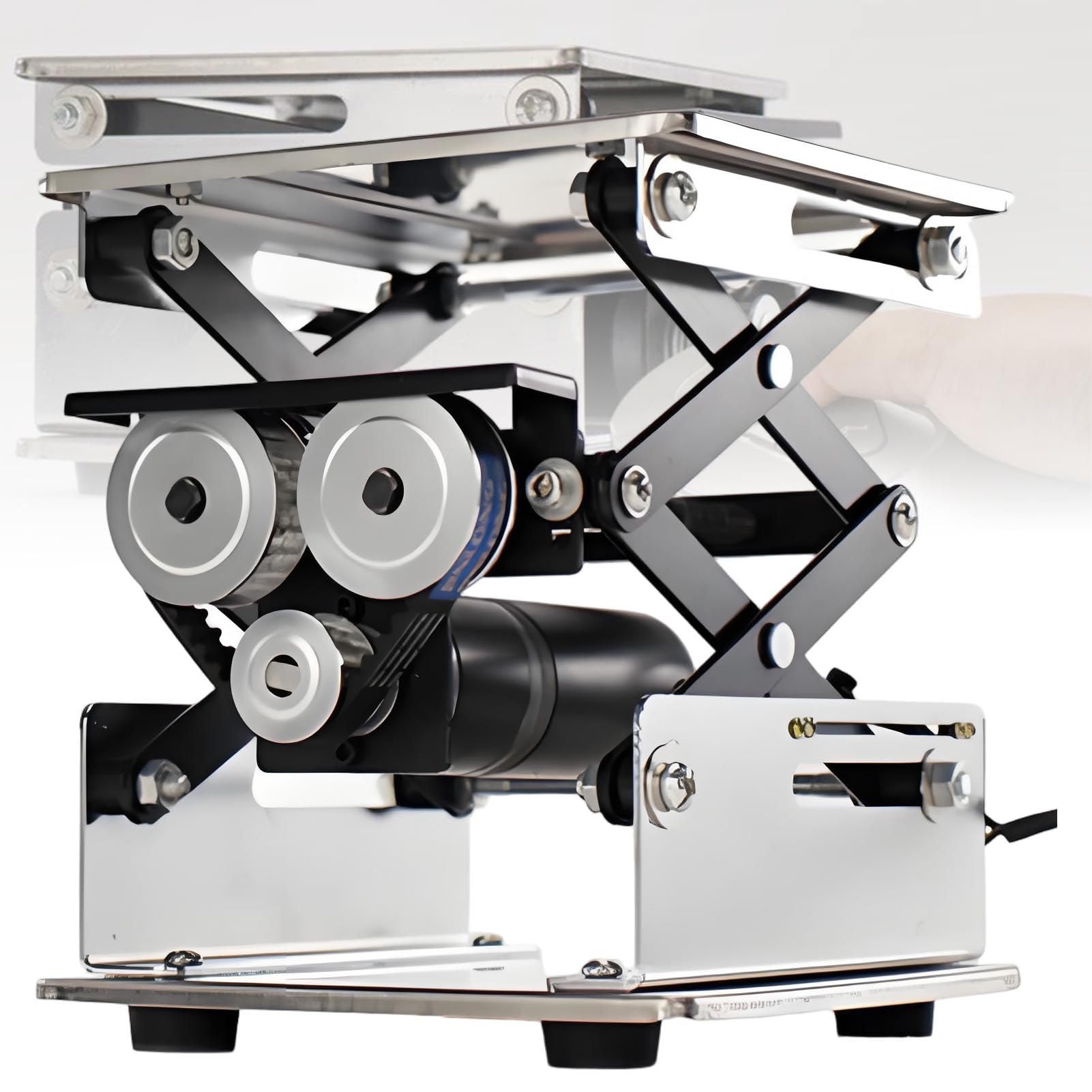 ROGHA Electric Scissor Jack Lifting Platform, Stainless Steel Lab Table Lifting Stand, 10KG Load Capacity, for Laboratory 15 * 15cm