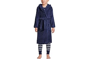 Cozy Comfort for Your Little One: Kids Hooded Fleece Solid Robe