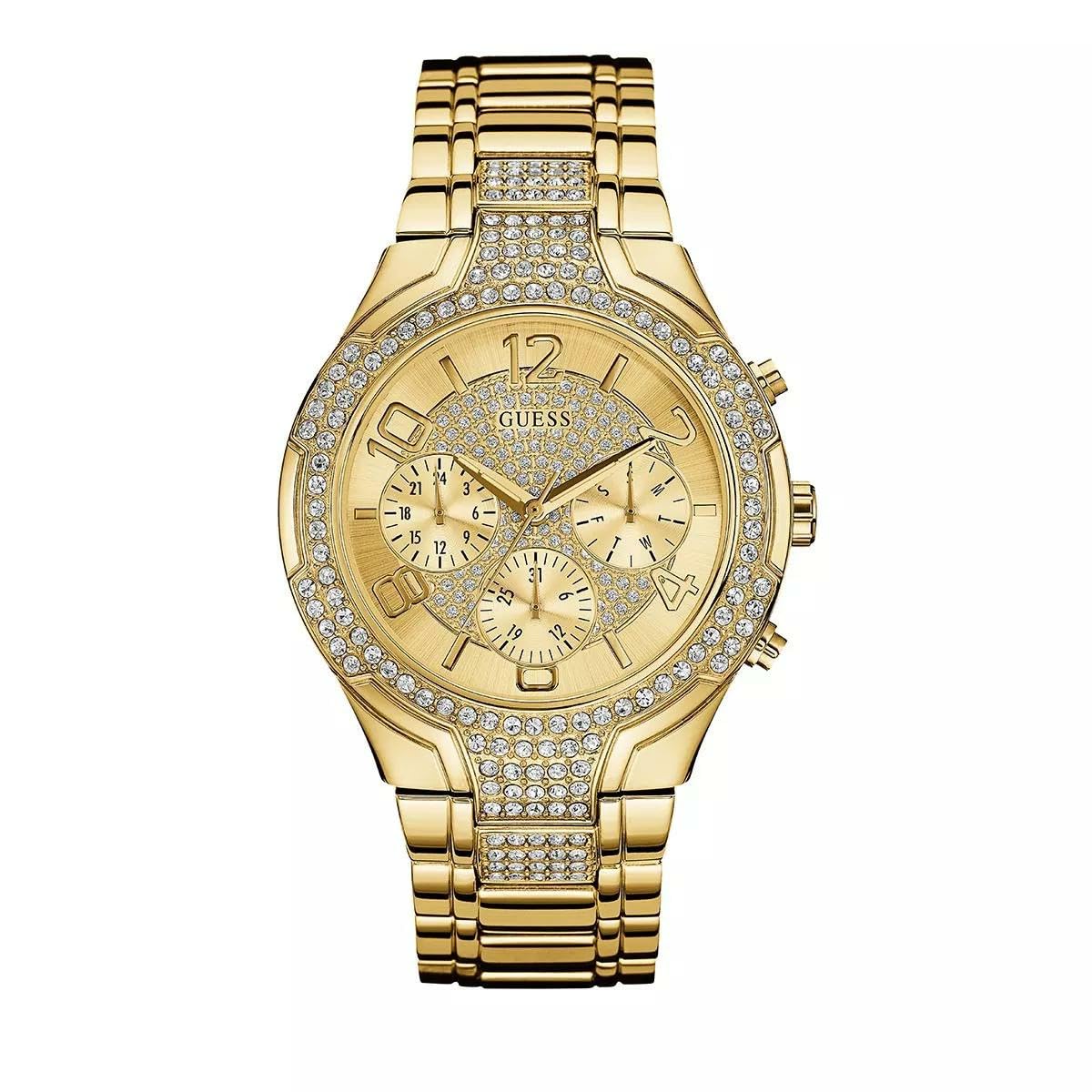 GUESS Gold-Tone Glitzy Sport Dress Watch