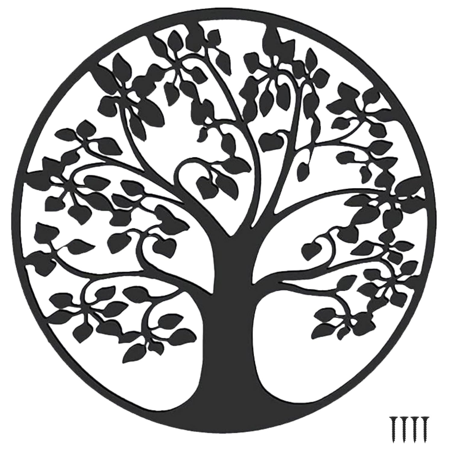 HZBAKLO Metal Wall Decor, Tree of Life Wall Art Silhouette Iron Tree of Life Wall Hanging Sculpture Tree Wall Decorations for Indoor Outdoor Garden Wall Decor