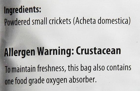 Cricket powder made of 100% Cricket (.22 lb)