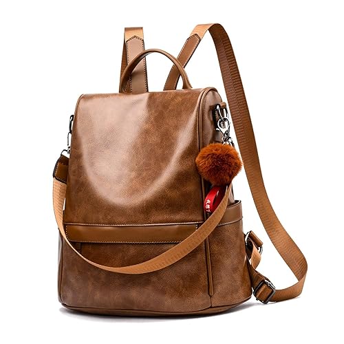 CHERUTY Women Backpack Purse PU Leather Anti-theft Casual Shoulder Bag Fashion Ladies Satchel Bags