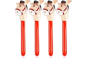 4 Pieces Inflatable Cowboy Props for Birthday Party