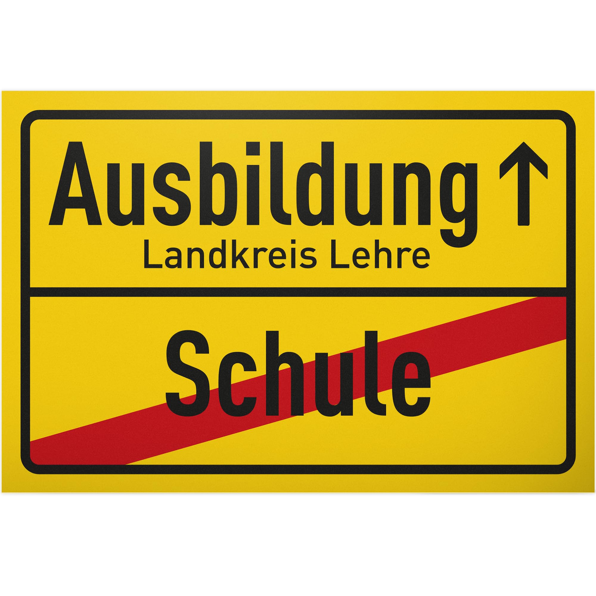 DankeDir! Ausbildung Schule Azubi - Lustiges Kunststoff Schild 30 x 20 cm - Perfekte Deko zum Ausbildungsbeginn - Geschenkidee für Azubis und Schulabsolventen Quali mittlere Reife Abitur